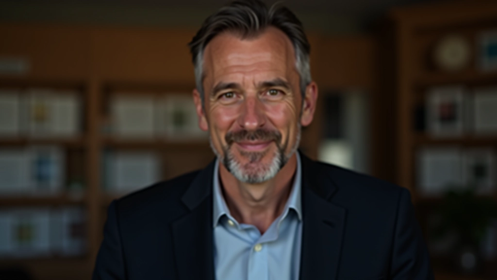 Conseiller fiscal expérimenté, portrait professionnel avec sourire confiant