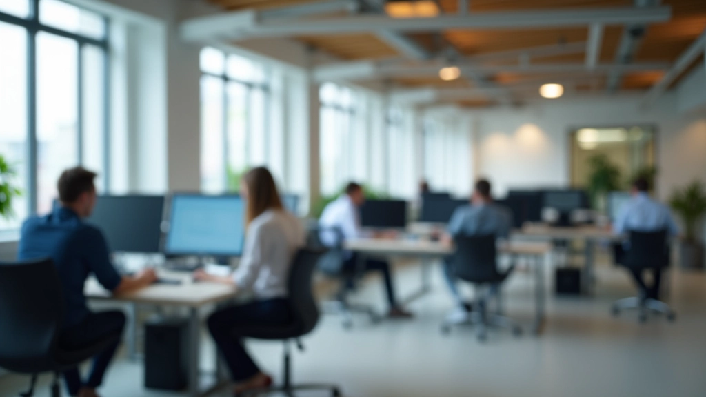 Bureau de déclaration fiscale avec ordinateurs et documents organisés